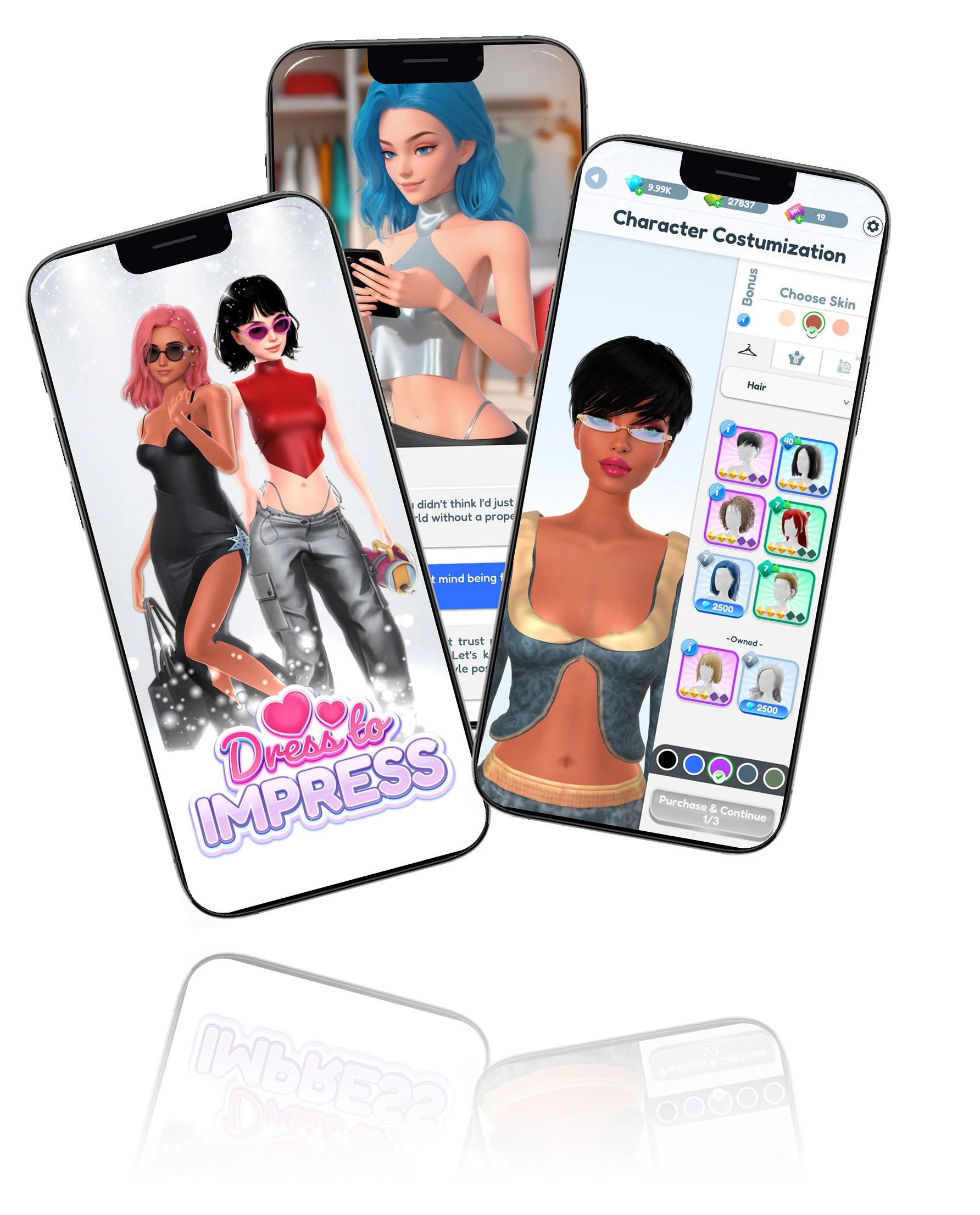 Dress to Impress screenshots on phones